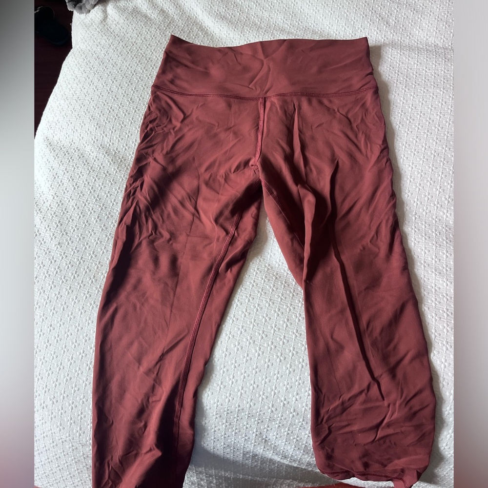 Women's High-Waisted Pants in Rust